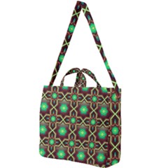 Pattern Background Bright Brown Square Shoulder Tote Bag