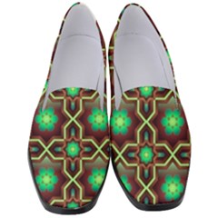 Pattern Background Bright Brown Women s Classic Loafer Heels