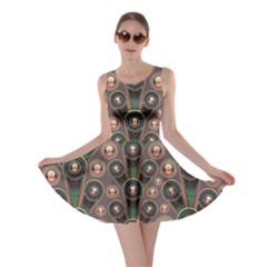 Background Abstract Pattern Green Skater Dress by Wegoenart