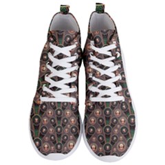 Background Abstract Pattern Green Men s Lightweight High Top Sneakers by Wegoenart