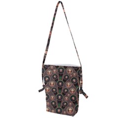 Background Abstract Pattern Green Folding Shoulder Bag