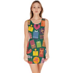 Presents Gifts Background Colorful Bodycon Dress