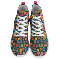 Presents Gifts Background Colorful Men s Lightweight High Top Sneakers by Wegoenart