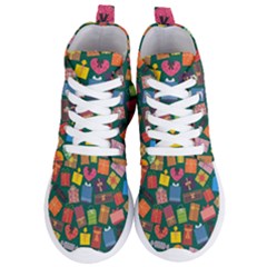 Presents Gifts Background Colorful Women s Lightweight High Top Sneakers by Wegoenart