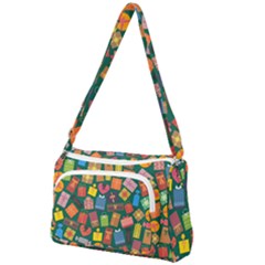 Presents Gifts Background Colorful Front Pocket Crossbody Bag