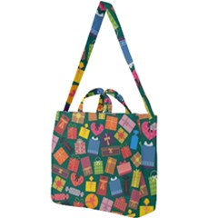 Presents Gifts Background Colorful Square Shoulder Tote Bag