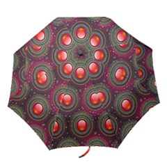 Abstract Circle Gem Pattern Folding Umbrellas