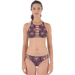 Abstract Circle Gem Pattern Perfectly Cut Out Bikini Set by Wegoenart