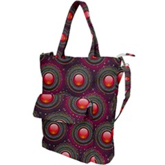 Abstract Circle Gem Pattern Shoulder Tote Bag