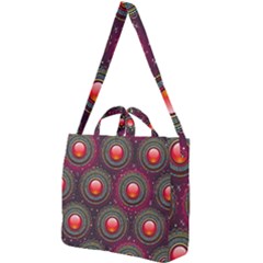 Abstract Circle Gem Pattern Square Shoulder Tote Bag