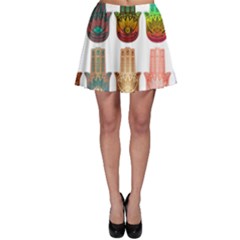 Evil Eye Protection Charm Colorful Skater Skirt by Wegoenart