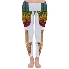 Evil Eye Protection Charm Colorful Classic Winter Leggings by Wegoenart