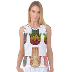 Evil Eye Protection Charm Colorful Women s Basketball Tank Top by Wegoenart