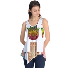 Evil Eye Protection Charm Colorful Sleeveless Tunic by Wegoenart