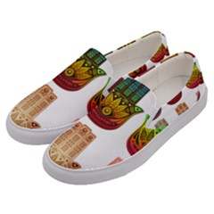 Evil Eye Protection Charm Colorful Men s Canvas Slip Ons by Wegoenart