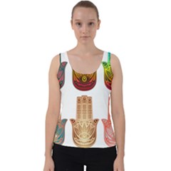 Evil Eye Protection Charm Colorful Velvet Tank Top by Wegoenart