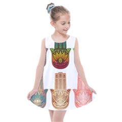 Evil Eye Protection Charm Colorful Kids  Summer Dress by Wegoenart