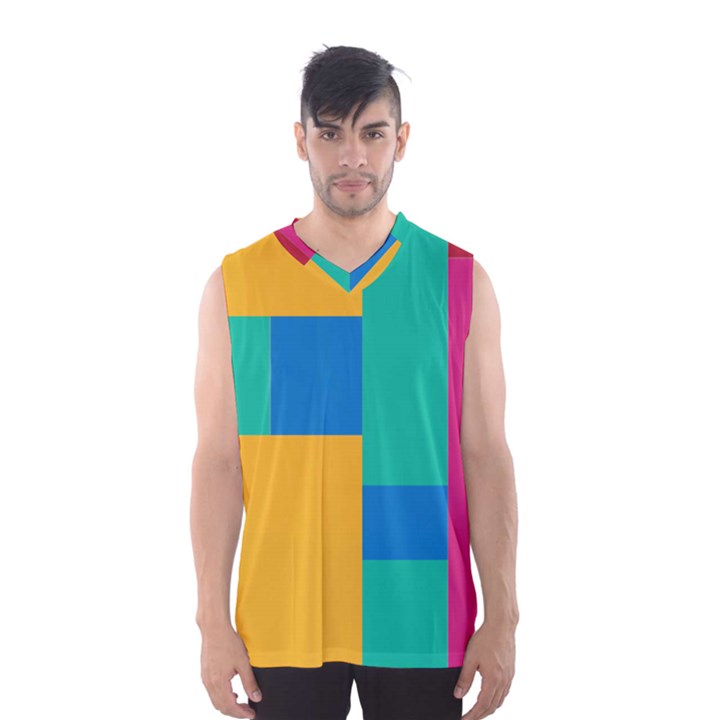 Unique Background Abstract Men s Basketball Tank Top