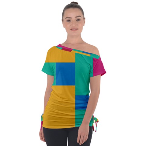 Unique Background Abstract Tie-up Tee by Wegoenart