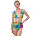 Unique Background Abstract Tied Up Two Piece Swimsuit View1