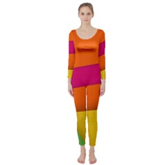 Background Abstract Long Sleeve Catsuit by Wegoenart