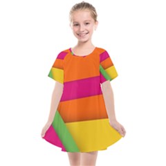 Background Abstract Kids  Smock Dress