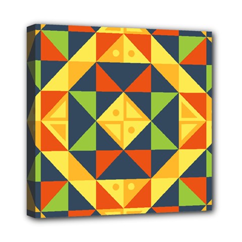 Background Geometric Color Mini Canvas 8  x 8  (Stretched)