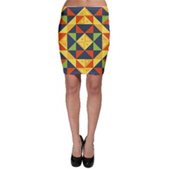 Background Geometric Color Bodycon Skirt by Wegoenart