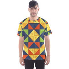 Background Geometric Color Men s Sports Mesh Tee