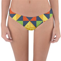 Background Geometric Color Reversible Hipster Bikini Bottoms