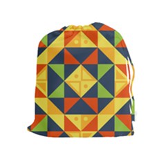 Background Geometric Color Drawstring Pouch (XL)