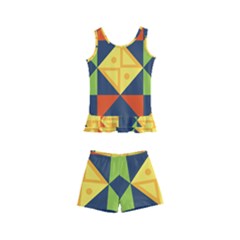 Background Geometric Color Kids  Boyleg Swimsuit