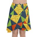 Background Geometric Color Chiffon Wrap Front Skirt View1