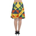 Background Geometric Color Chiffon Wrap Front Skirt View2