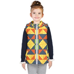 Background Geometric Color Kids  Hooded Puffer Vest