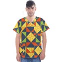 Background Geometric Color Men s V-Neck Scrub Top View1