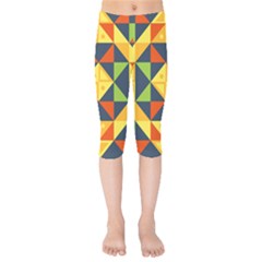 Background Geometric Color Kids  Capri Leggings 