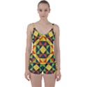 Background Geometric Color Tie Front Two Piece Tankini View1