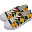 Background Geometric Color Kids  Low Top Canvas Sneakers View2