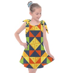 Background Geometric Color Kids  Tie Up Tunic Dress