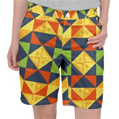 Background Geometric Color Pocket Shorts