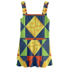 Background Geometric Color Kids  Layered Skirt Swimsuit