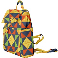 Background Geometric Color Buckle Everyday Backpack