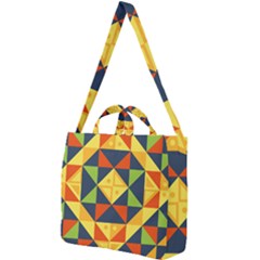 Background Geometric Color Square Shoulder Tote Bag