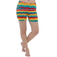 Retro Colors 60 Background Lightweight Velour Yoga Shorts