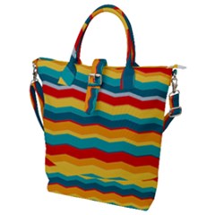 Retro Colors 60 Background Buckle Top Tote Bag