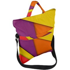 Background Abstract Fold Over Handle Tote Bag