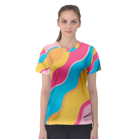 Cake Color Palette Painting Women s Sport Mesh Tee by Wegoenart