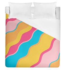 Cake Color Palette Painting Duvet Cover (queen Size) by Wegoenart