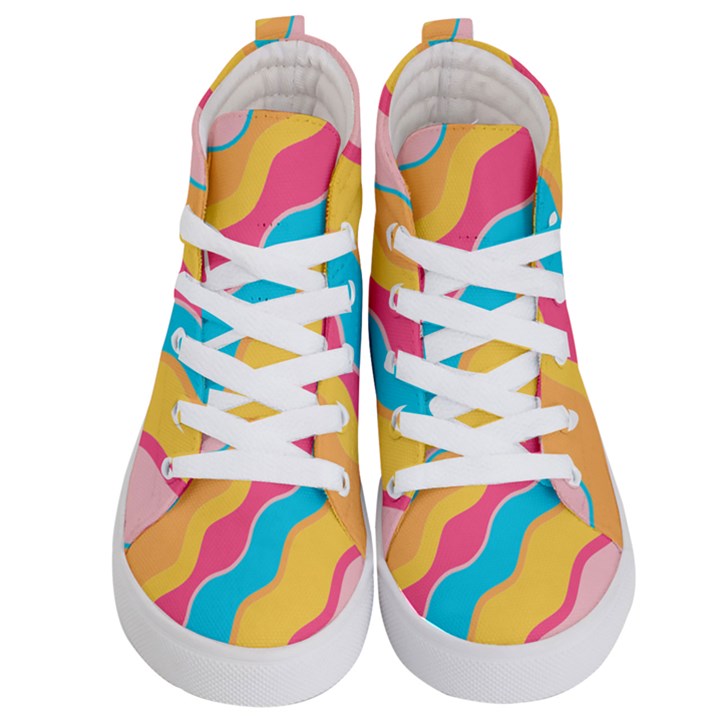 Cake Color Palette Painting Kids  Hi-Top Skate Sneakers